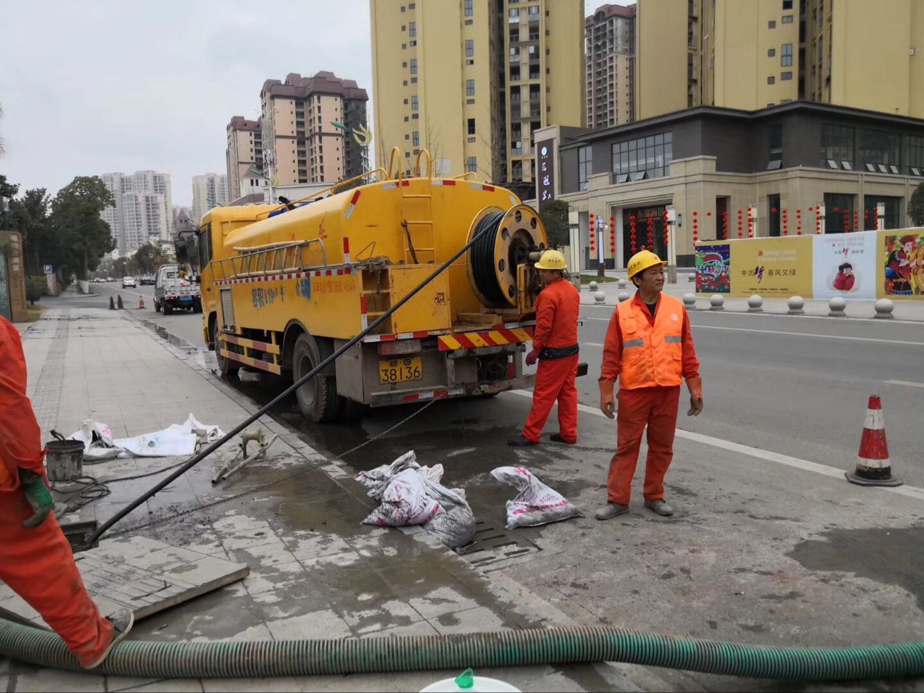 长丰镇排污管道清淤-管道清洗